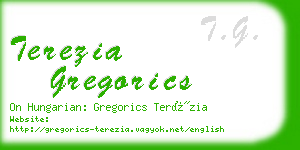 terezia gregorics business card